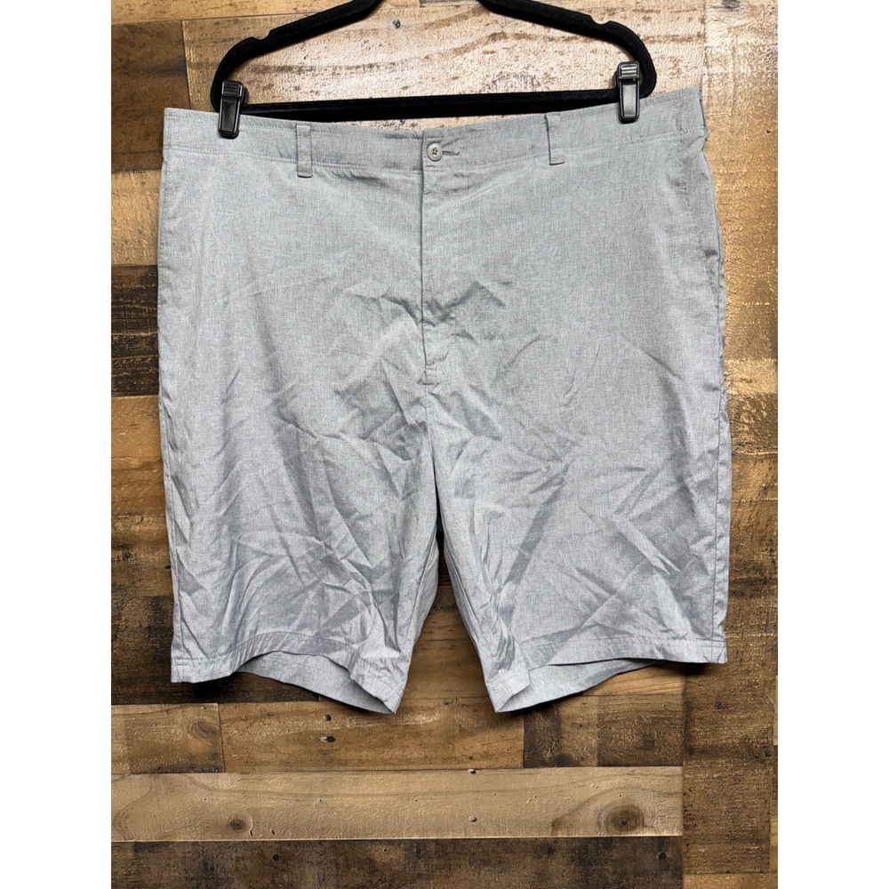 Ben Hogan Mens Heather Grey Flat Front Casual Golf Shorts Size 40‎